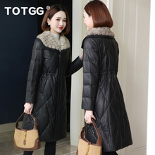 真皮羽绒服女2025冬季新款中长款皮衣海宁绵羊皮外套水貂毛领皮草