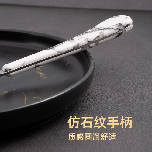 1010 clamp handle tableware, wood grain tableware set, cross-border new hotel supplies, thickened steak knives, forks and spoons wholesale