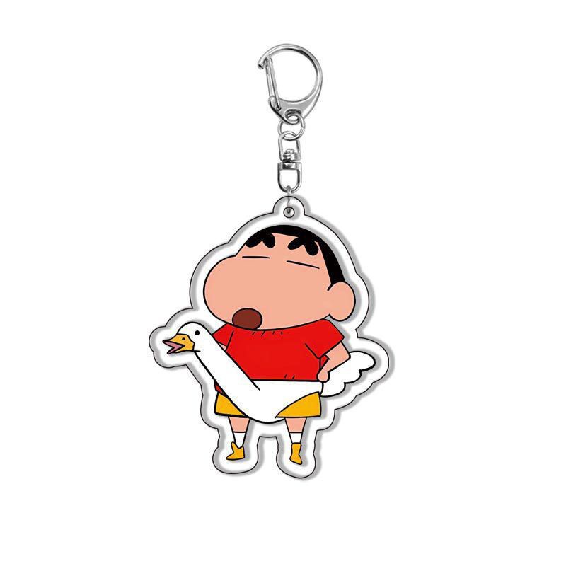 Crayon Shin-Chan Animación Periférico Nohara Shinsuke Xiaokui Xiaobai Nini Colgante de llavero de acrílico entre vientos