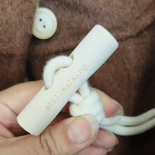 木制双孔激光橄榄扣木质帐篷绳扣木头鞋帽扣大衣风衣钮扣