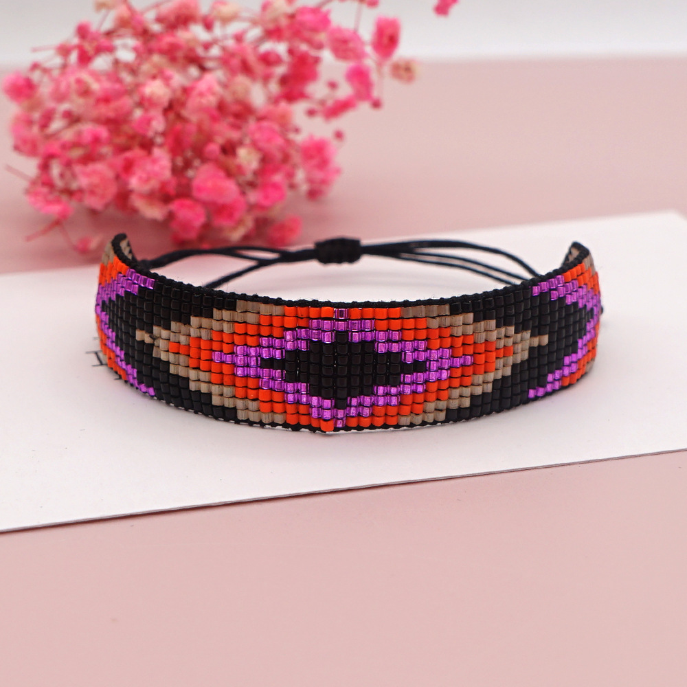 geometric miyuki beads handmade woven ethnic style wide bracelet wholesale jewelry Nihaojewelrypicture40