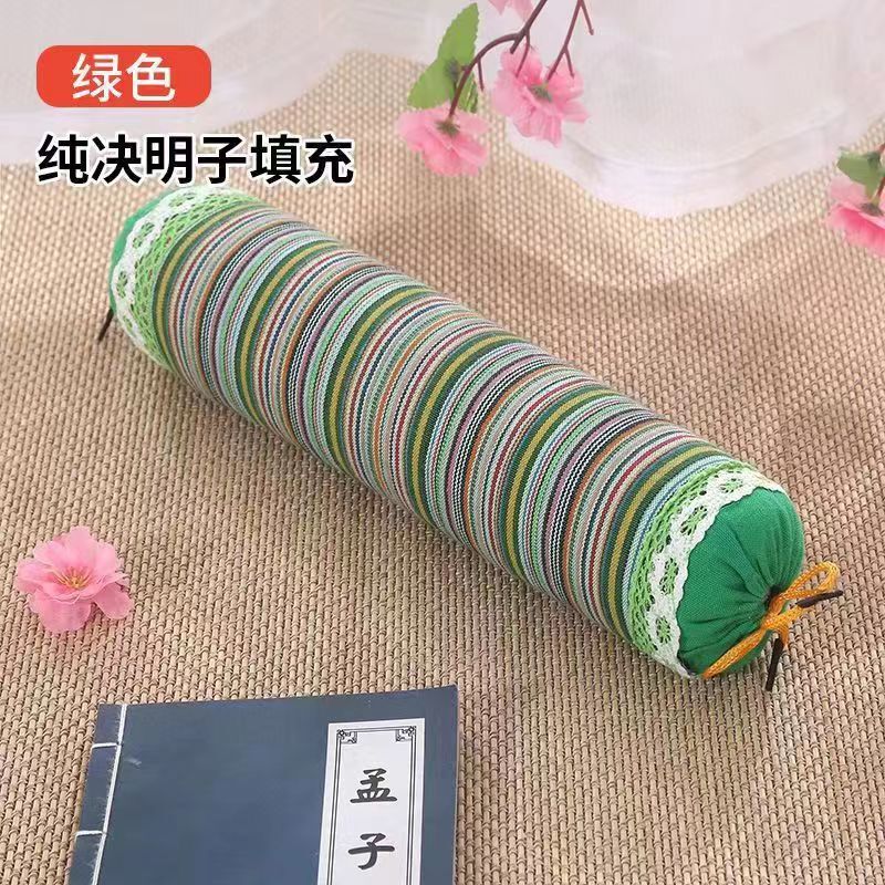 决明子颈椎枕头单人圆柱护颈枕头颈椎决明子糖果枕头圆c^|undefined
