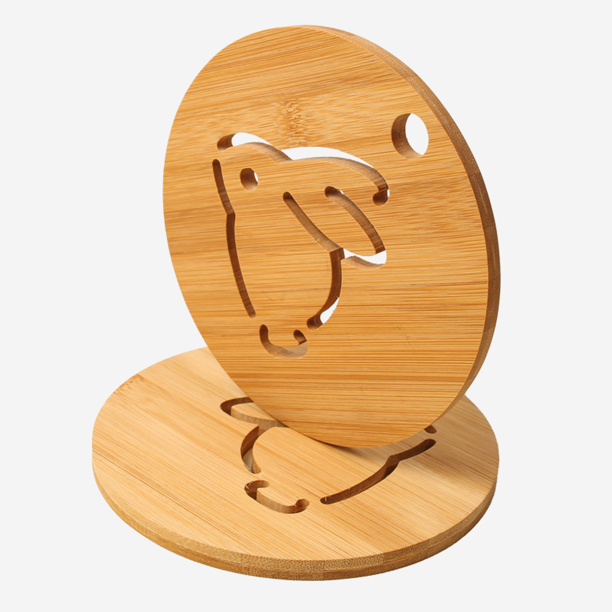 Mantel de bambú estera de aislamiento chino hogar posavasos estera de dibujos animados antideslizante vajilla Estera de bambú estera de madera maciza al por mayor