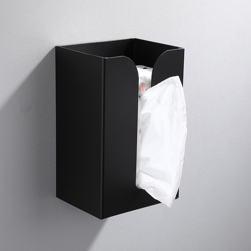 Black kitchen tissue box tissue box tissue holder household upside down wall-mounted paper tissue box bathroom universal