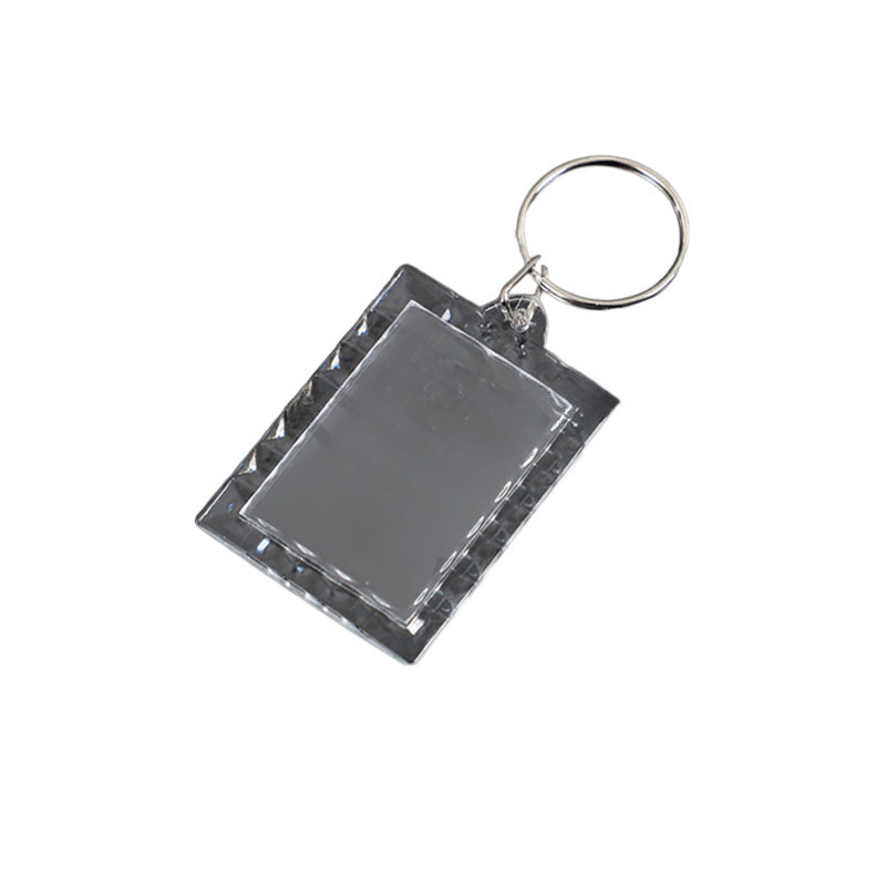 透明アクリルキーホルダー空シェル広告キーホルダーフォトスタジオ両面写真ブランク 1.0inch 2inch フォトフレームペンダント|undefined