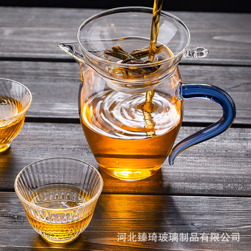 Factory Wholesale Glass Water Cup Chinese Tea Set Accessories Set Cup Business Teapot Leisure New Style
