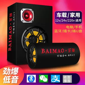 Baica avtomobil subwooferi 12V/24V, güclü bas, Bluetooth, 220V ev audio