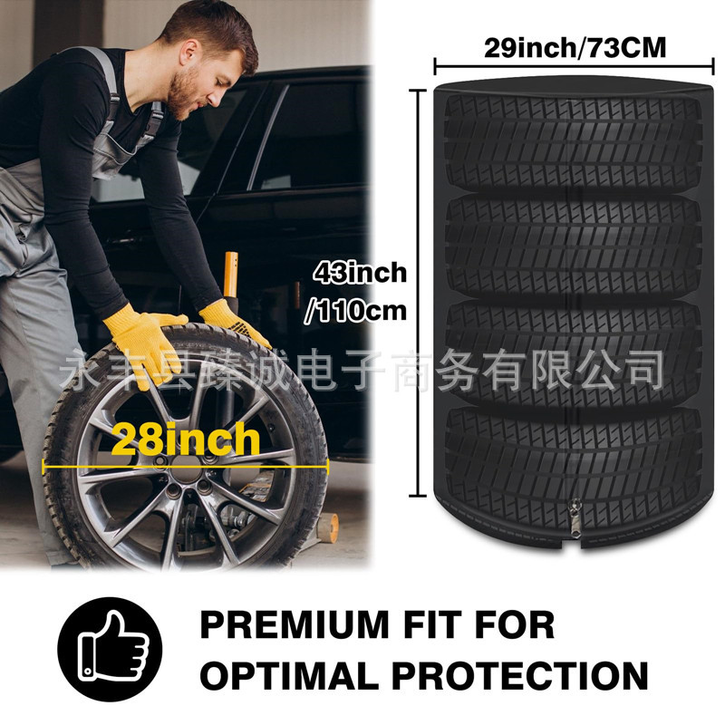 Car 4 tire storage bag dust cover sunscreen waterproof cover Amazon fully enclosed tire cover protective cover