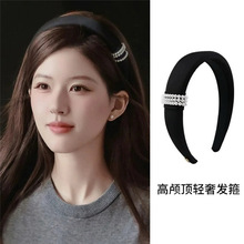 许我耀眼赵露思同款布艺珍珠发箍简约大气时尚头箍通勤风气质发饰