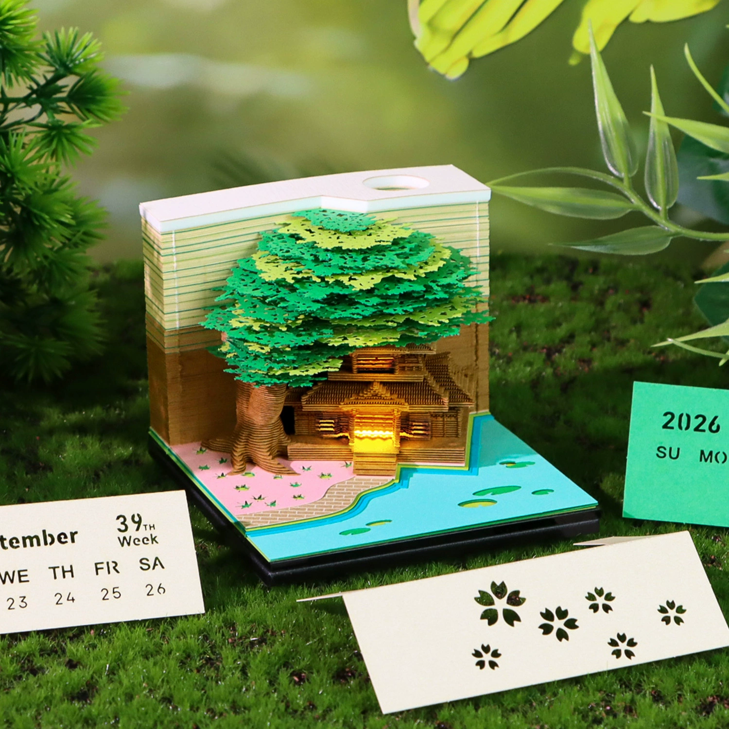 3D Castle Desk Calendar, Custom Creative Gift, 2026 Weekly Options with Lighted Covers