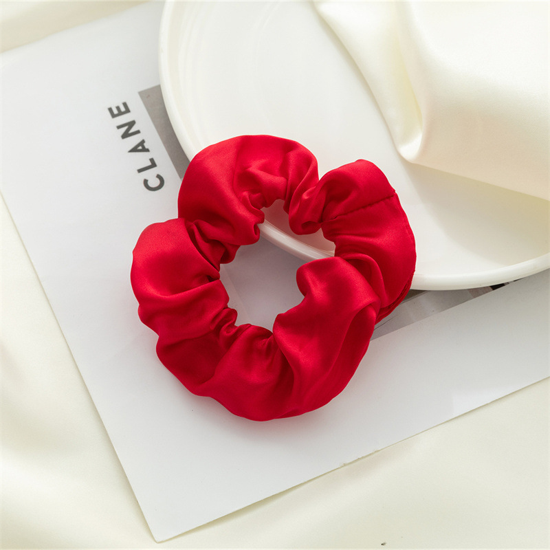 Nuevo anillo de cabello de seda Amazon color sólido universal anillo de cabello de seda coreana anillo de cabello de seda