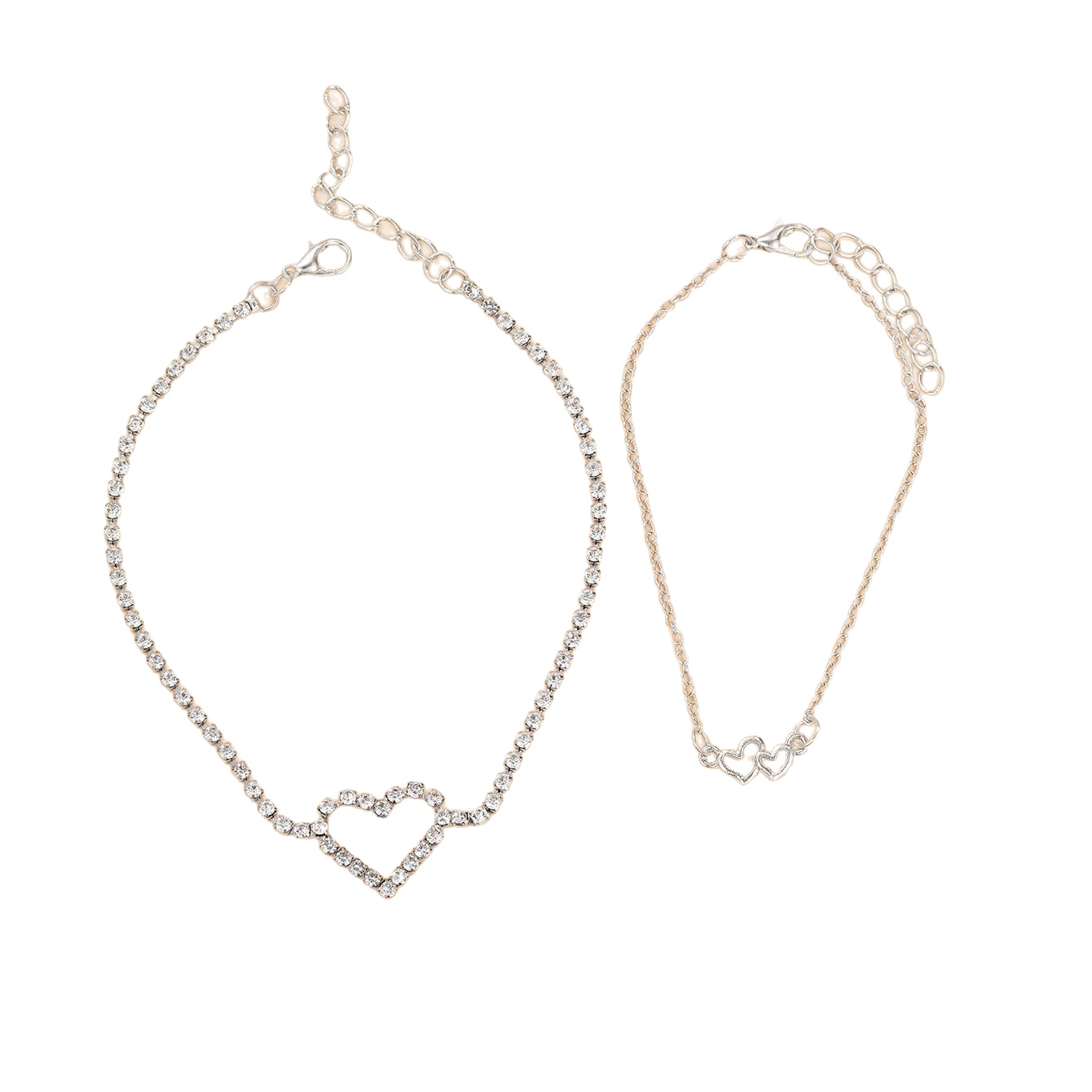 Nueva moda transfronteriza europea y americana, temperamento de alta gama de verano, tobillera de diamantes de imitación de diamantes, tobillera en forma de corazón sexy exótica image 6