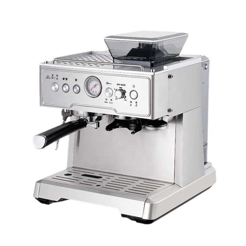 Máquina de café italiana transfronteriza semiautomática para el hogar concentrada con molienda máquina de café capuchino todo en uno