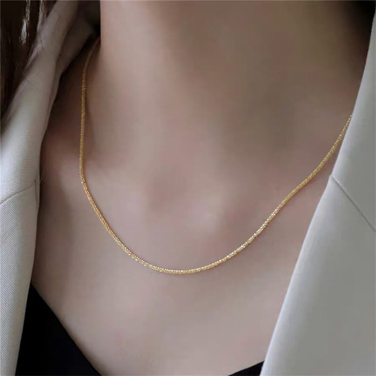 Europa y los Estados Unidos venden calientes multicapa con collar de oruga de estrellas japonesas y coreanas nicho temperamento simple pulsera de tobillo brillante image 12