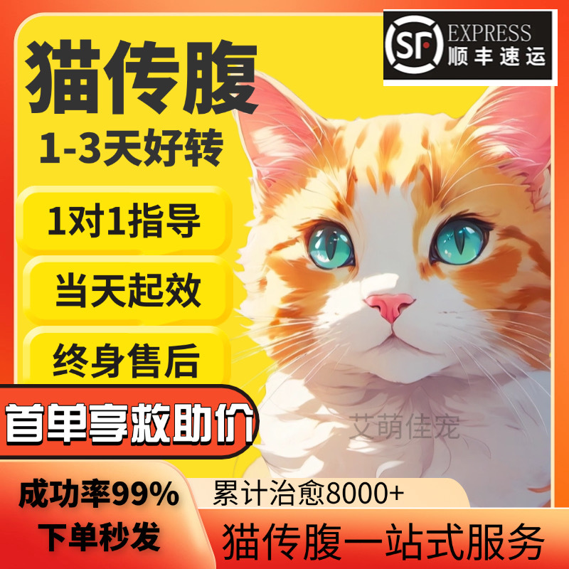 猫传腹干湿性消腹水大肚子营养液针剂口服片剂水油抑制剂fjpv咨询