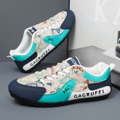 2024男鞋夏季新款輕便透氣布面運動鞋外貿批發潮搭輕便時尚跑步鞋