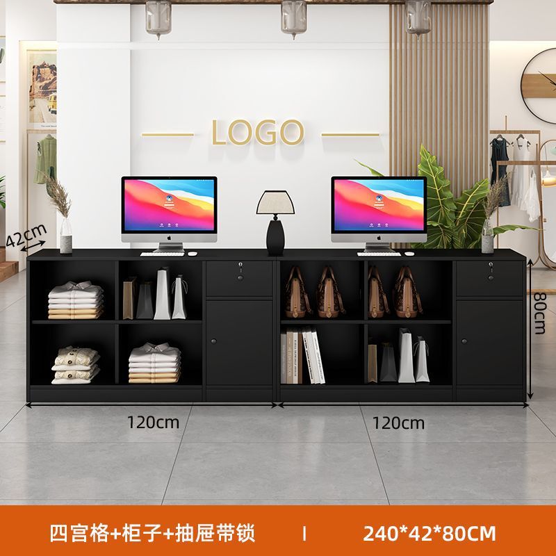 收银台吧台柜台店铺小型简约餐饮店前台超市商用简易接待台桌直发|undefined