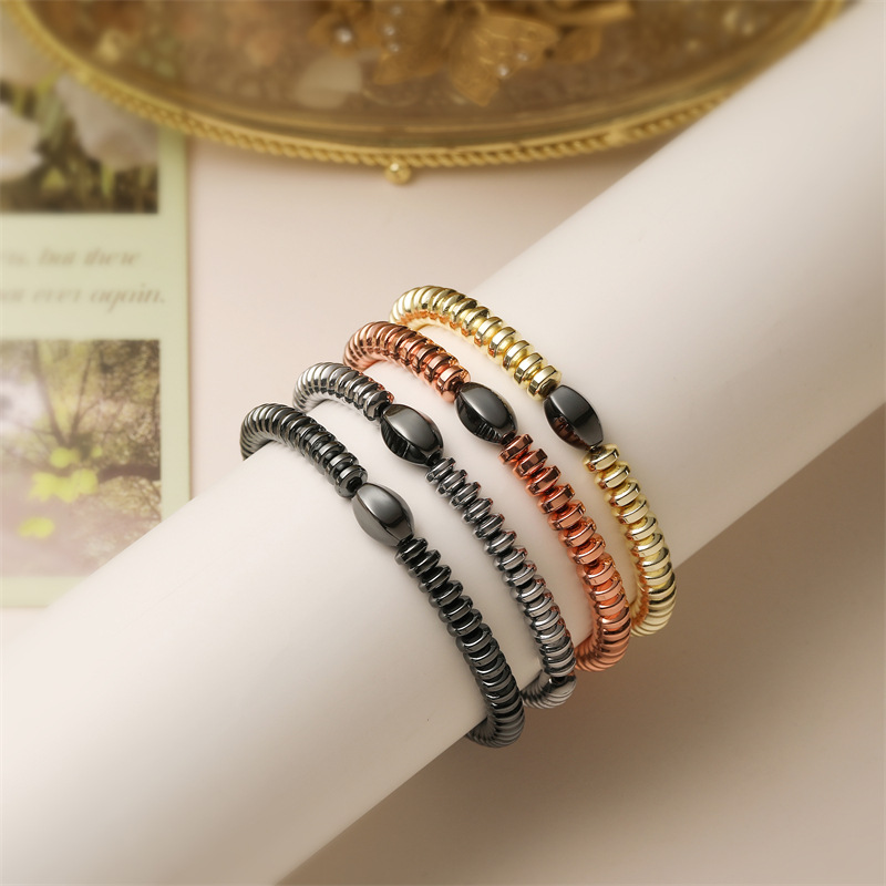 Transfronterizo europeo y americano Amazon TEMU Pulsera de piedra biliar negra Pulsera con cuentas de piedra natural para hombres Joyería pequeña al por mayor