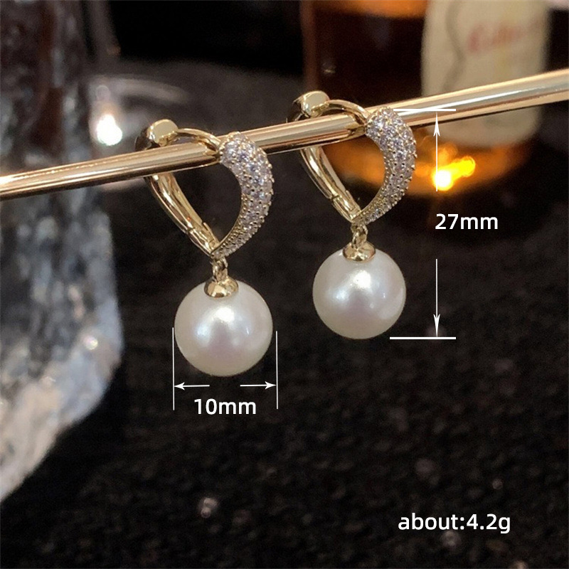 Orecchini di perle di lusso con zirconi per feste eleganti_voghion.com