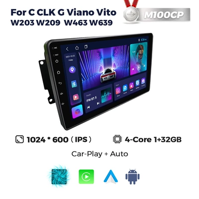 DVD Navigation Benz W203 W463 W639 - m100cp-132-quad-core-wifi-version