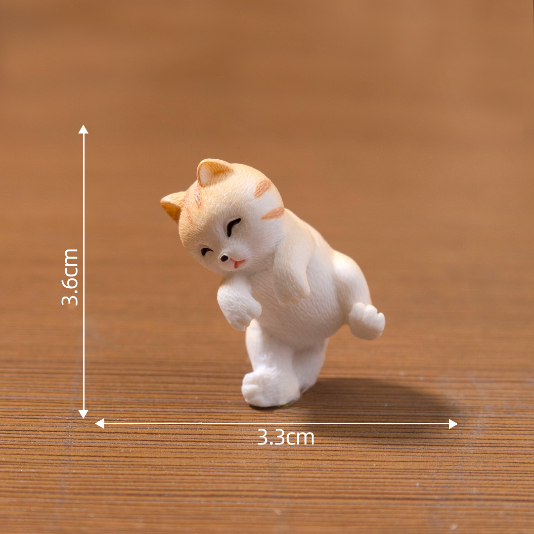 かわいいいたずらな魚猫人形かわいいドールハウス diy 装飾アクセサリーミニデスクトップ装飾品