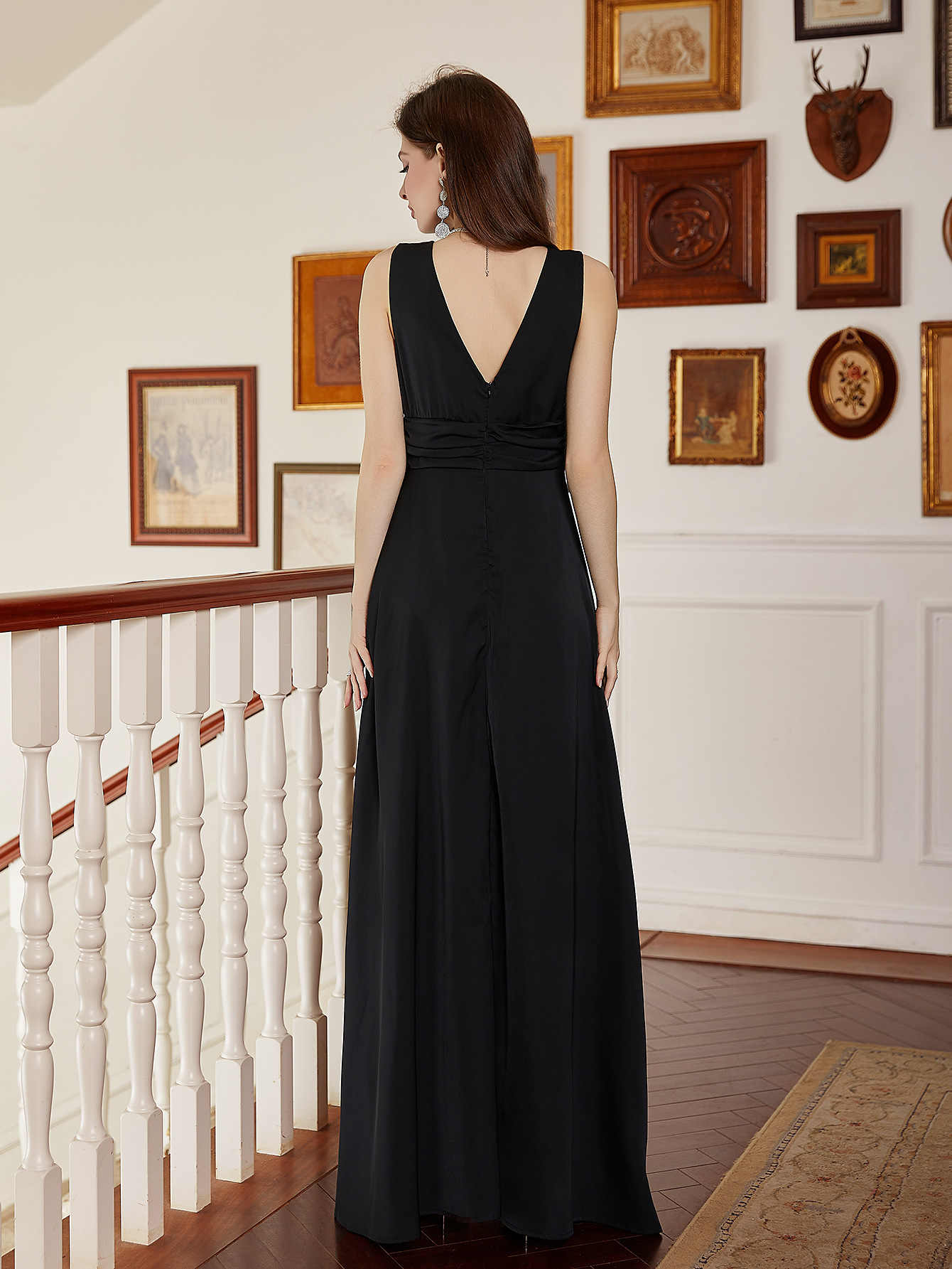 2025 temperamento noble black junkie lujo ligero vestido de fiesta vestido de cumpleaños vestido de cena