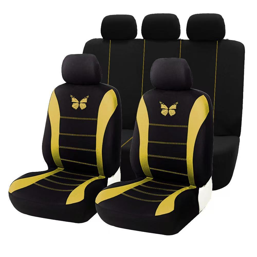 Cross-Border Fabric Butterfly Waistline Car Seat Cover for All Seasons, Export Temu Amazon Mexico Hot Style