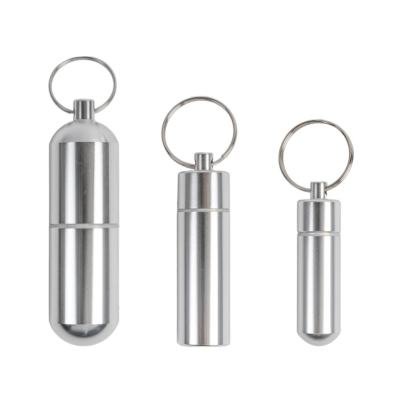 铝合金棉签筒 防水密封金属药罐创意便携随身牙签盒 防水药仓钥匙