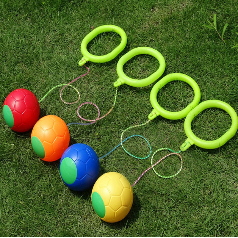 灯光跳跳球蹦蹦球幼儿园儿童小学生健身甩脚套脚甩甩球塑料玩具