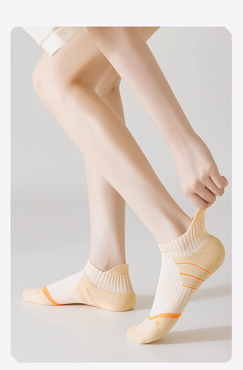 Women's Professional Running Socks Short Style For Spring/Summer Outdoor Marathon Badminton Terry Cloth Bottom Anti Chafing_desvips.com