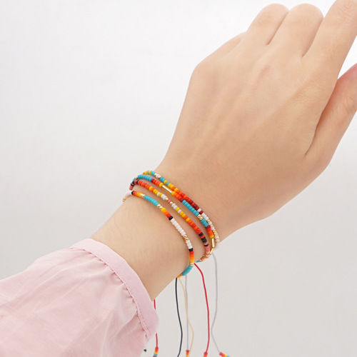 Simple bohemian style Indian Latin American native tribe Miyuki small bracelet beaded couple's hand ornaments