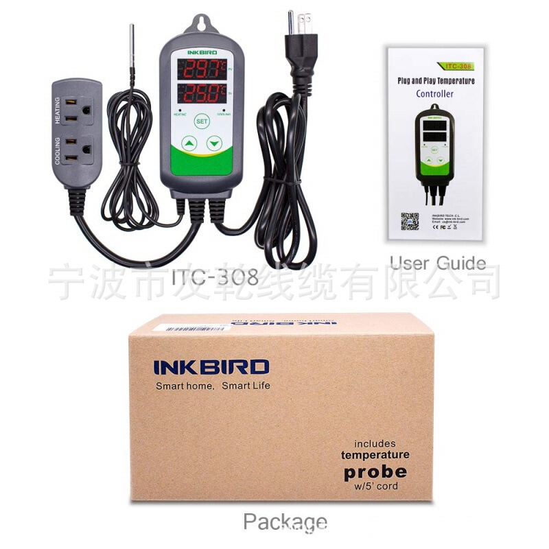 Inkbird Itc-308 Digital Temperature Controller 2-Level Export Thermostat Heating and Cooling Mode Compartment Inkbird Itc-308 Digital Temperature Controller 2-Level Export Thermostat Heating and Cooling Mode Compartment