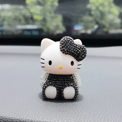 Car ornaments, Car Perfume Ornaments Cartoon Cute - black-clothes-kitten-ornaments