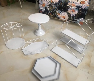 Decoración de mesa de postre de estilo europeo soporte de exhibición bandeja de pastel Decoración de mesa de boda traje creativo té de la tarde Merienda soporte image 23