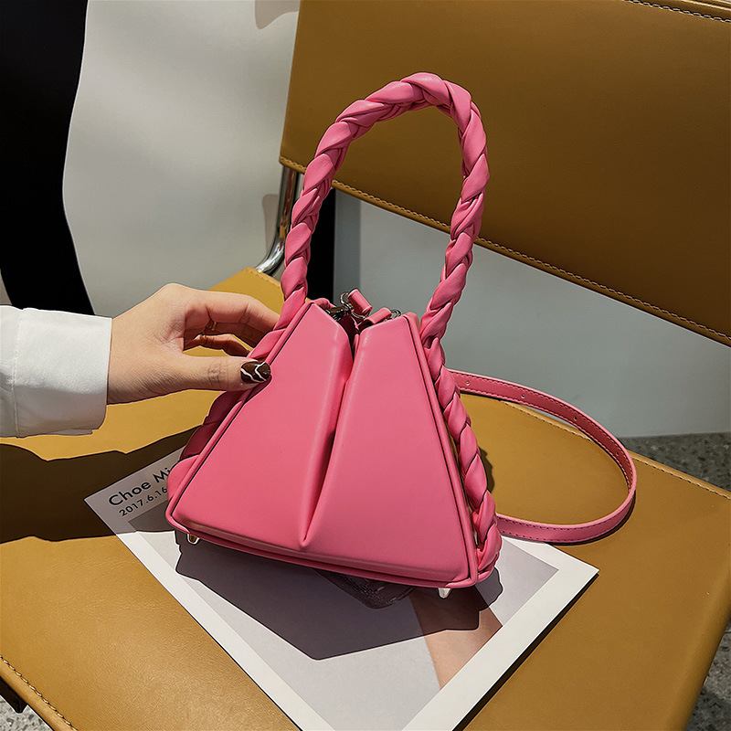 Nischendesign-Handtaschen für Damen, modisch und vielseitig, One-Shoulder-Crossbody-Tasche im ausländischen Stil in einfarbiger, faltbarer Bucket Bag im Trend_voghion.com