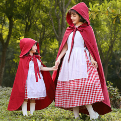 New fairy tale Little Red Riding Hood costume, Halloween costume, drama stage performance, parent-child costume