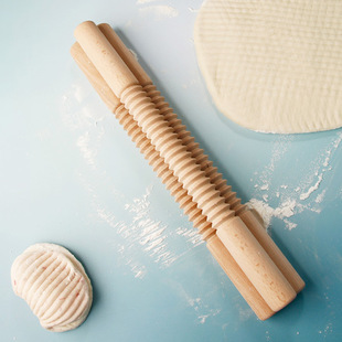 Threaded Rolling Pin, Flower Film Rolling Pin, Multi-Functional Pasta Kneading Stick, Patterned Non-Stick Pastry Rolling Pin
