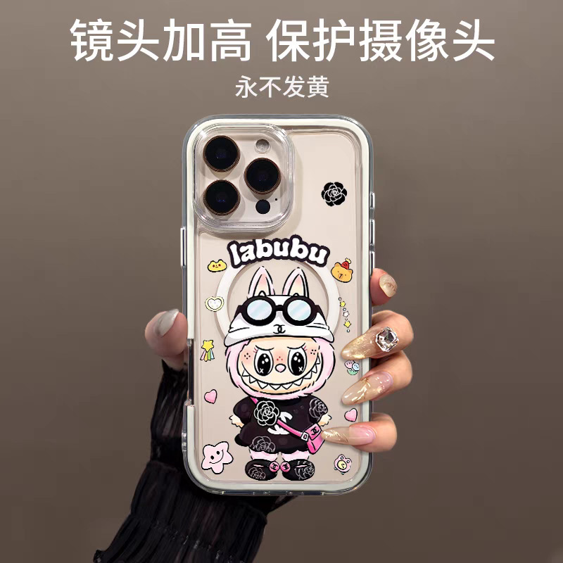 Labubu ローズ携帯電話ケース カラフルな磁気吸引 Apple 1615iphone13PROMAX Huawei 携帯電話ケースに適しています|undefined