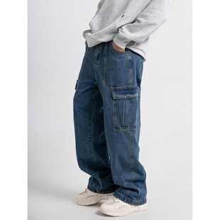 C 53886 Multi Pocket Straight Leg Jeans ��ڴ�ֱͲţ��ѝ