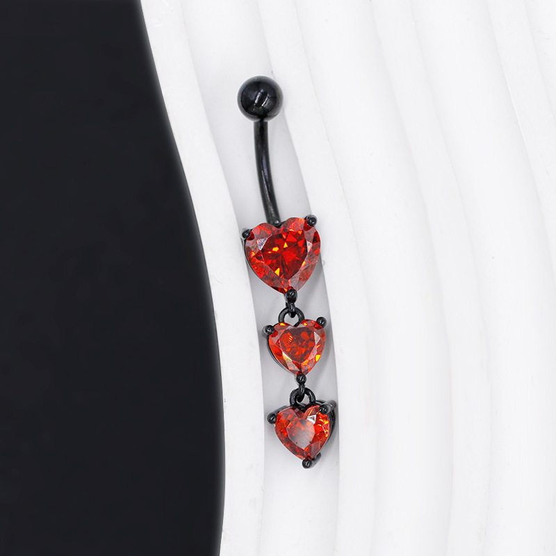 Halloween Ghost Head Belly Button Ring Demon Bat Zircon Jewelry_voghion.com
