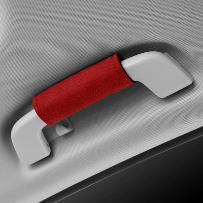 Sürətlər qutusu və əl tormozu başlıqları door handle protective cover car - default-unbranded-for-other-car-models-please-specify-red-suede-leather-driving-gloves-one-pair