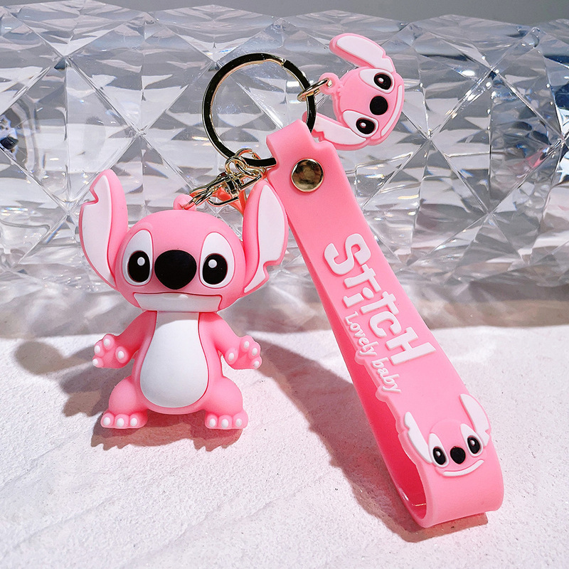 4 色ステッチキーホルダーソフトラバー人形クリエイティブ pvc クロスボーダースタイル車のキーチェーンペンダント小さなギフト|undefined