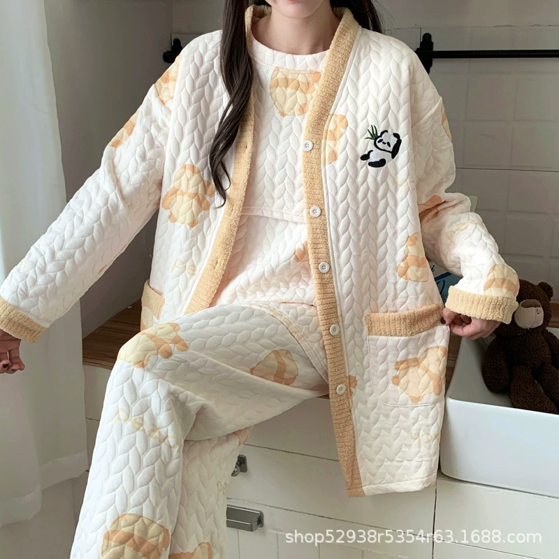 Воздушный хлопчатобумажный костюм для родов осенью и зимой