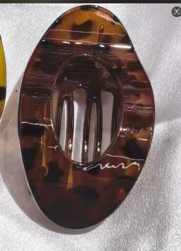 11CM 대형 글로시 레드 레오파드 프린트