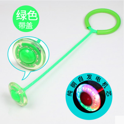 Anillo de pie luminoso Bola de salto slip-on swing anillo giratorio niños de una sola pierna swing bola flash Bola de salto pie hula hoop