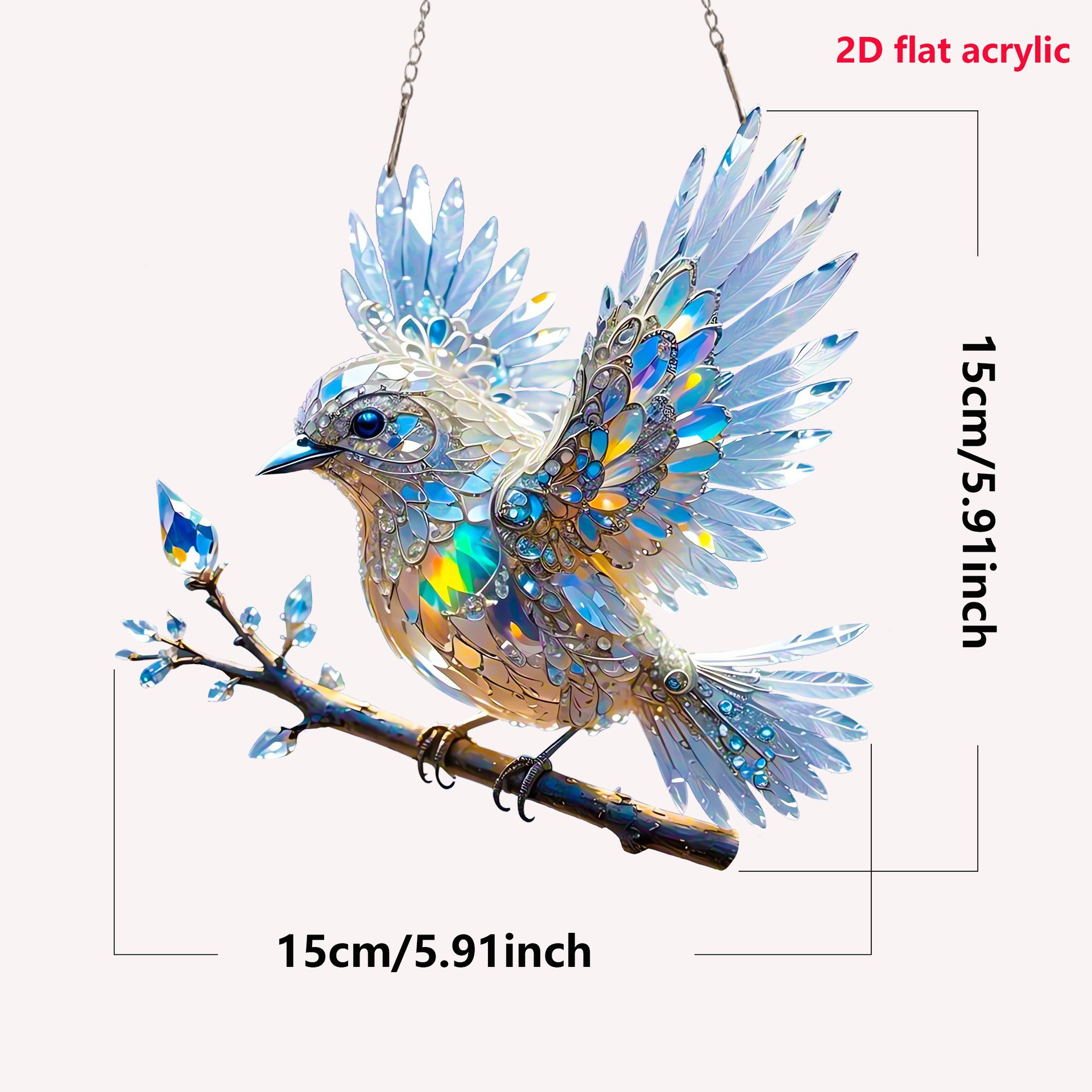 Ventas transfronterizas bonitas aves acrílicas sala de estar colgantes de patio de fiestas decoración colgantes regalos