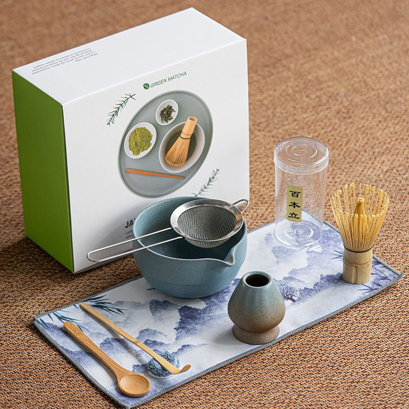 Amazon Independent Station New Fashion Tea Bowl Matcha Mixer Tea Appliance Coarse Pottery Bowl Matcha Tool