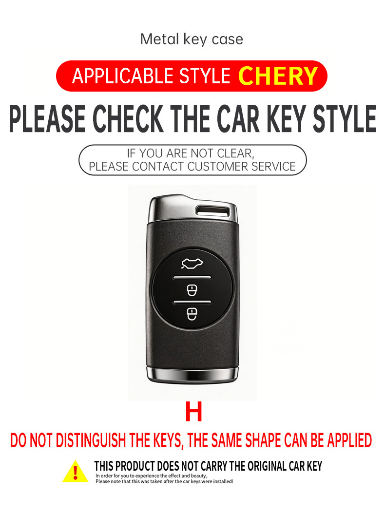 Chery Tiggo 7 Key Cover 23/24 New Model Tiggo 7 Super Edition 5X People's Edition 3X Car Metal Case with Buckle
