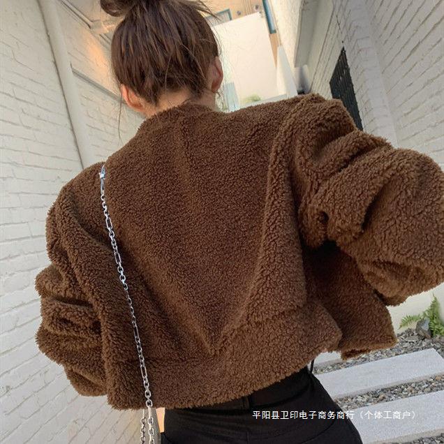 가을과 겨울 새 재킷 서양식 털면 패딩 코트 한국식 복고풍 양모 코트 여성 작은 남자를위한 쇼트
