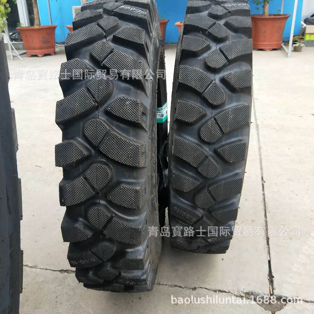 农用车轮胎 6.50-16  挖沟机轮胎  越野人字花纹